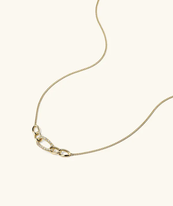 Necklaces<Mejuri Pav Diamond Oversized Curb Necklace