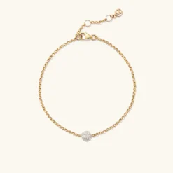 Bracelets<Mejuri Pav Diamond Round Bracelet