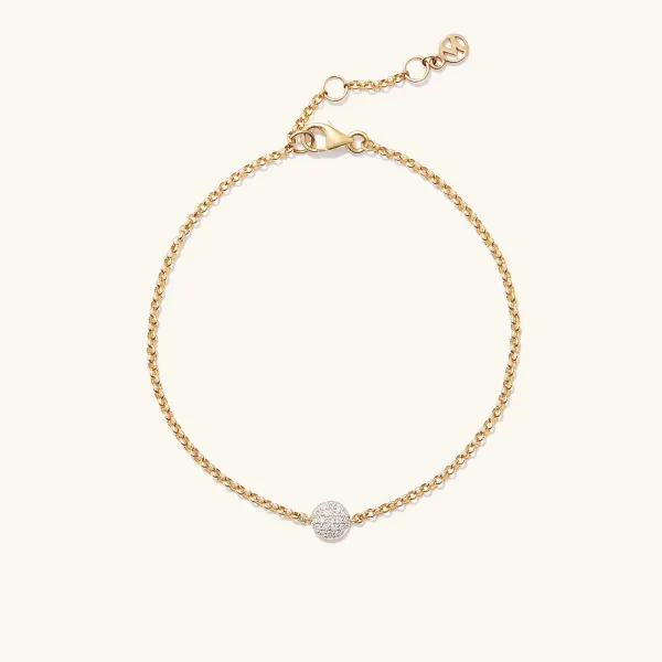 Bracelets<Mejuri Pav Diamond Round Bracelet