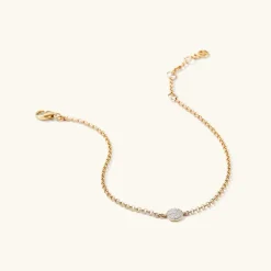 Bracelets<Mejuri Pav Diamond Round Bracelet