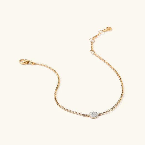 Bracelets<Mejuri Pav Diamond Round Bracelet
