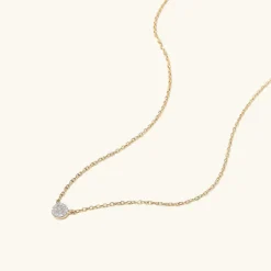 Necklaces<Mejuri Pav Diamond Round Necklace