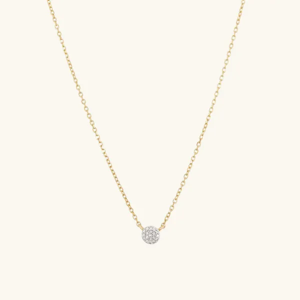 Necklaces<Mejuri Pav Diamond Round Necklace