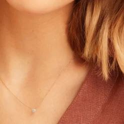Necklaces<Mejuri Pav Diamond Round Necklace