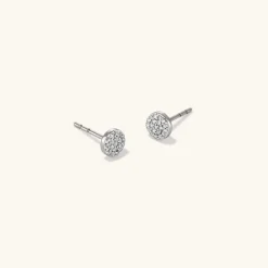 Earrings<Mejuri Pav Diamond Round Studs