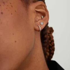 Earrings<Mejuri Pav Diamond Round Studs