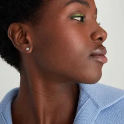 Earrings<Mejuri Pav Diamond Round Studs