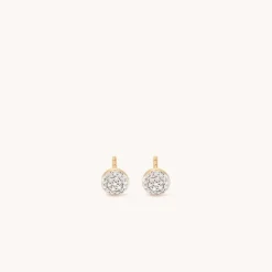 Earrings<Mejuri Pav Diamond Round Studs