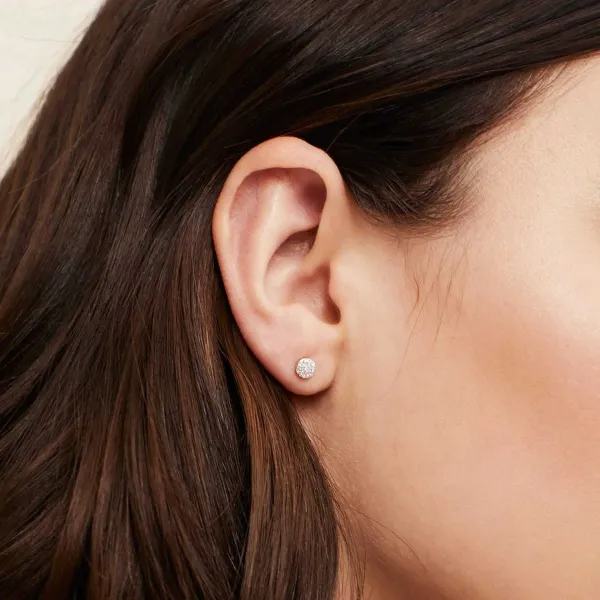 Earrings<Mejuri Pav Diamond Round Studs