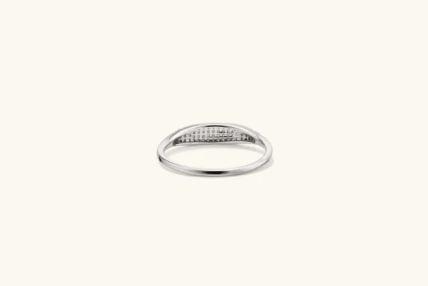 Rings<Mejuri Pav Diamond Slim Signet