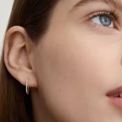 Earrings<Mejuri Pav Diamond Small Hoops