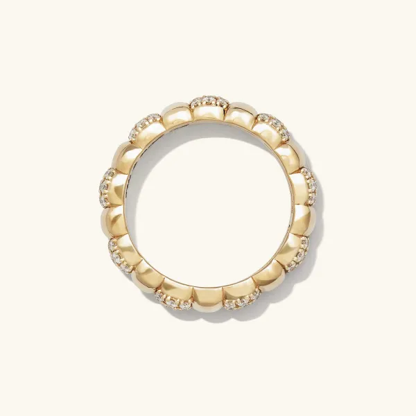 Rings<Mejuri Pav Diamond Soft Charlotte Ring