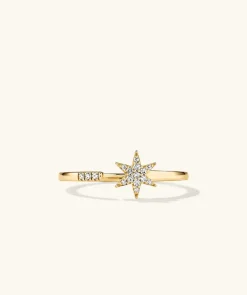 Rings<Mejuri Pav Diamond Star Open Ring