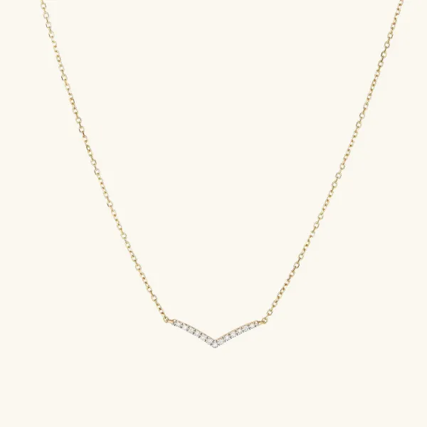 Necklaces<Mejuri Pav Diamond Wishbone Necklace
