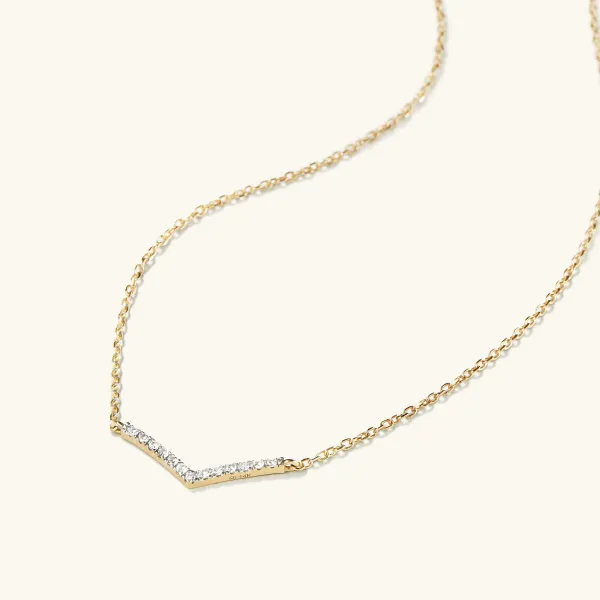 Necklaces<Mejuri Pav Diamond Wishbone Necklace