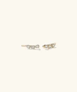 Earrings<Mejuri Pear Diamond Climber Studs