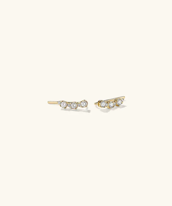 Earrings<Mejuri Pear Diamond Climber Studs