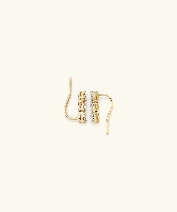Earrings<Mejuri Pear Diamond Climber Studs