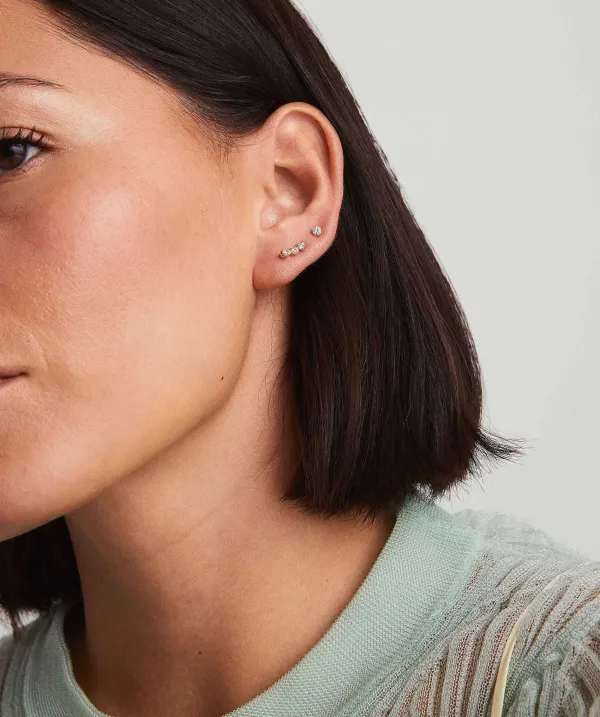 Earrings<Mejuri Pear Diamond Climber Studs