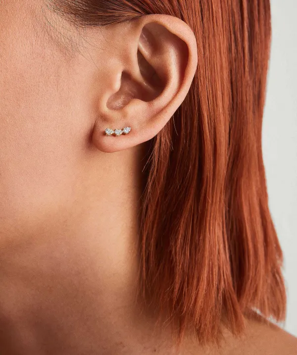 Earrings<Mejuri Pear Diamond Climber Studs