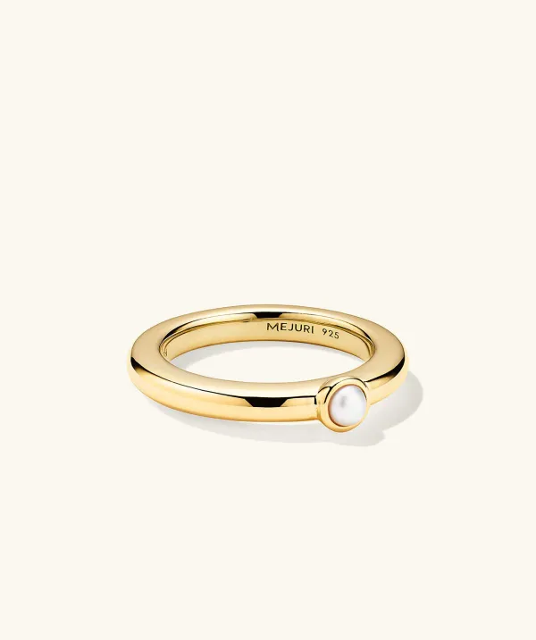 Rings<Mejuri Pearl Stacker Ring