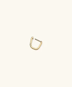 Earrings<Mejuri Pleated Huggie U Hoop