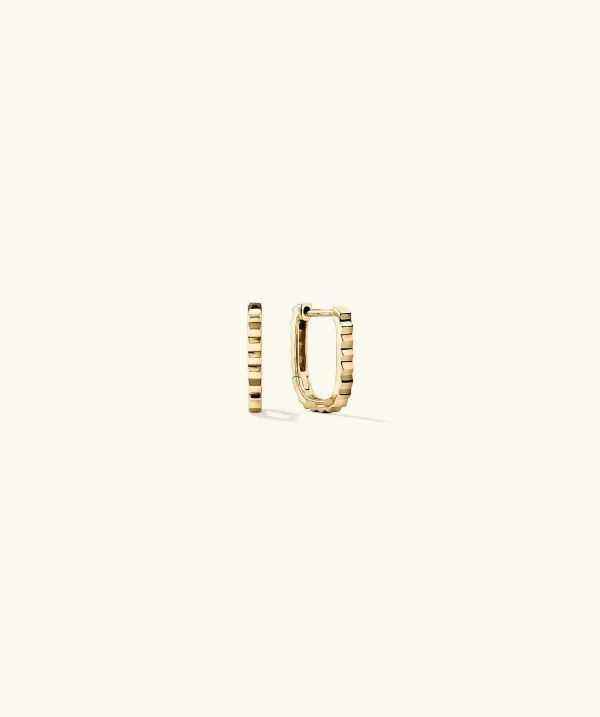 Earrings<Mejuri Pleated Huggie U Hoops