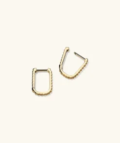 Earrings<Mejuri Pleated Small U Hoops