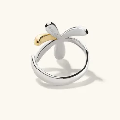 Rings<Mejuri Pressed Flower Two-Tone Wrap Ring