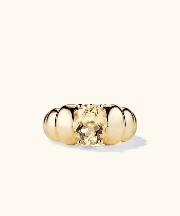 Rings<Mejuri Puffy Charlotte Gemstone Ring