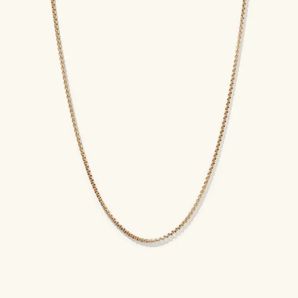 Necklaces<Mejuri Round Box Chain Necklace