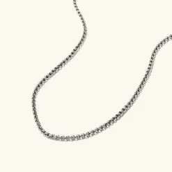 Necklaces<Mejuri Round Box Chain Necklace