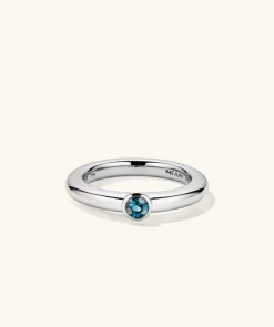 Rings<Mejuri Round Gemstone Stacker Ring
