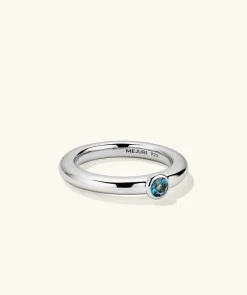 Rings<Mejuri Round Gemstone Stacker Ring