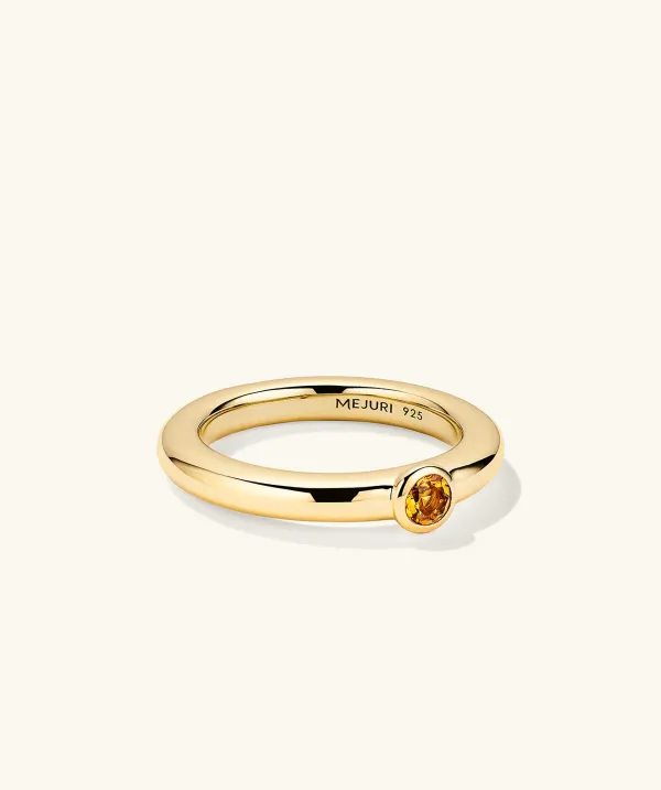 Rings<Mejuri Round Gemstone Stacker Ring