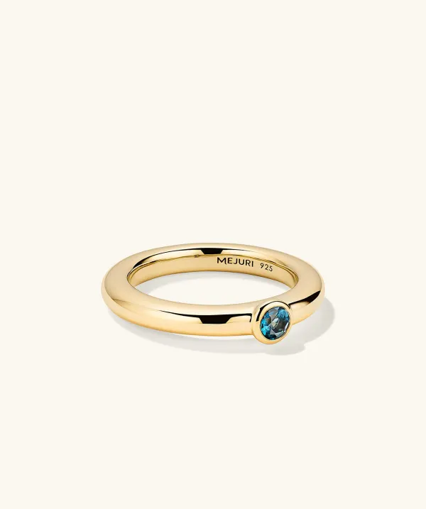 Rings<Mejuri Round Gemstone Stacker Ring
