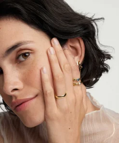 Rings<Mejuri Round Gemstone Stacker Ring