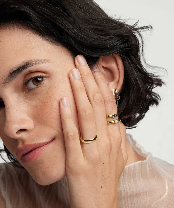 Rings<Mejuri Round Gemstone Stacker Ring
