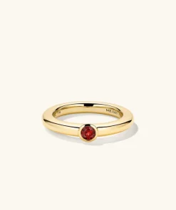 Rings<Mejuri Round Gemstone Stacker Ring