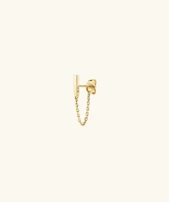Earrings<Mejuri Single Bar Chain Stud