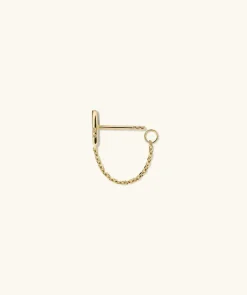 Earrings<Mejuri Single Bar Chain Stud