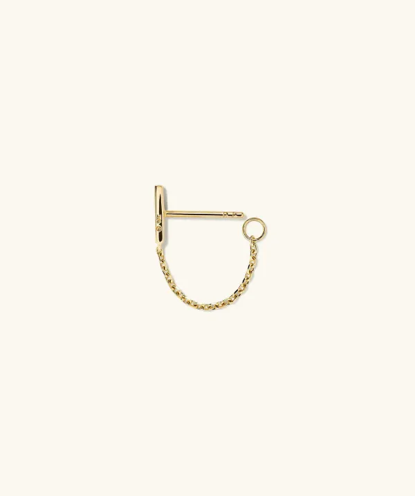 Earrings<Mejuri Single Bar Chain Stud