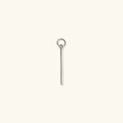 Earrings<Mejuri Single Bar Hoop Charm