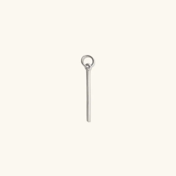 Earrings<Mejuri Single Bar Hoop Charm