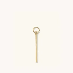 Earrings<Mejuri Single Bar Hoop Charm