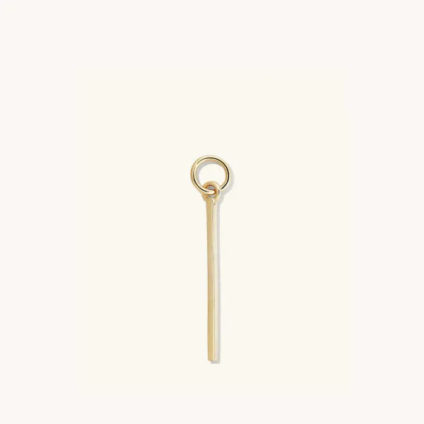 Earrings<Mejuri Single Bar Hoop Charm