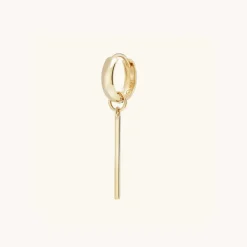 Earrings<Mejuri Single Bar Hoop Charm