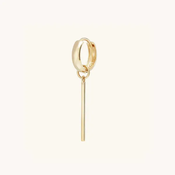 Earrings<Mejuri Single Bar Hoop Charm