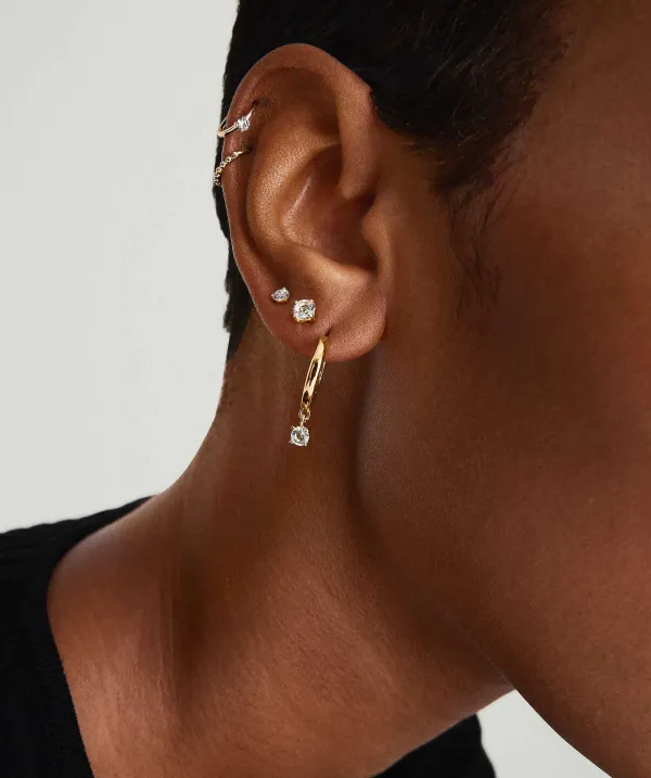 Earrings<Mejuri Single Colored Mini Hoop