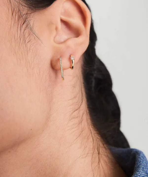 Earrings<Mejuri Single Colored Mini Hoop